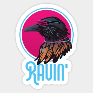 Raving Raven Wingspan Bird Watching Sticker